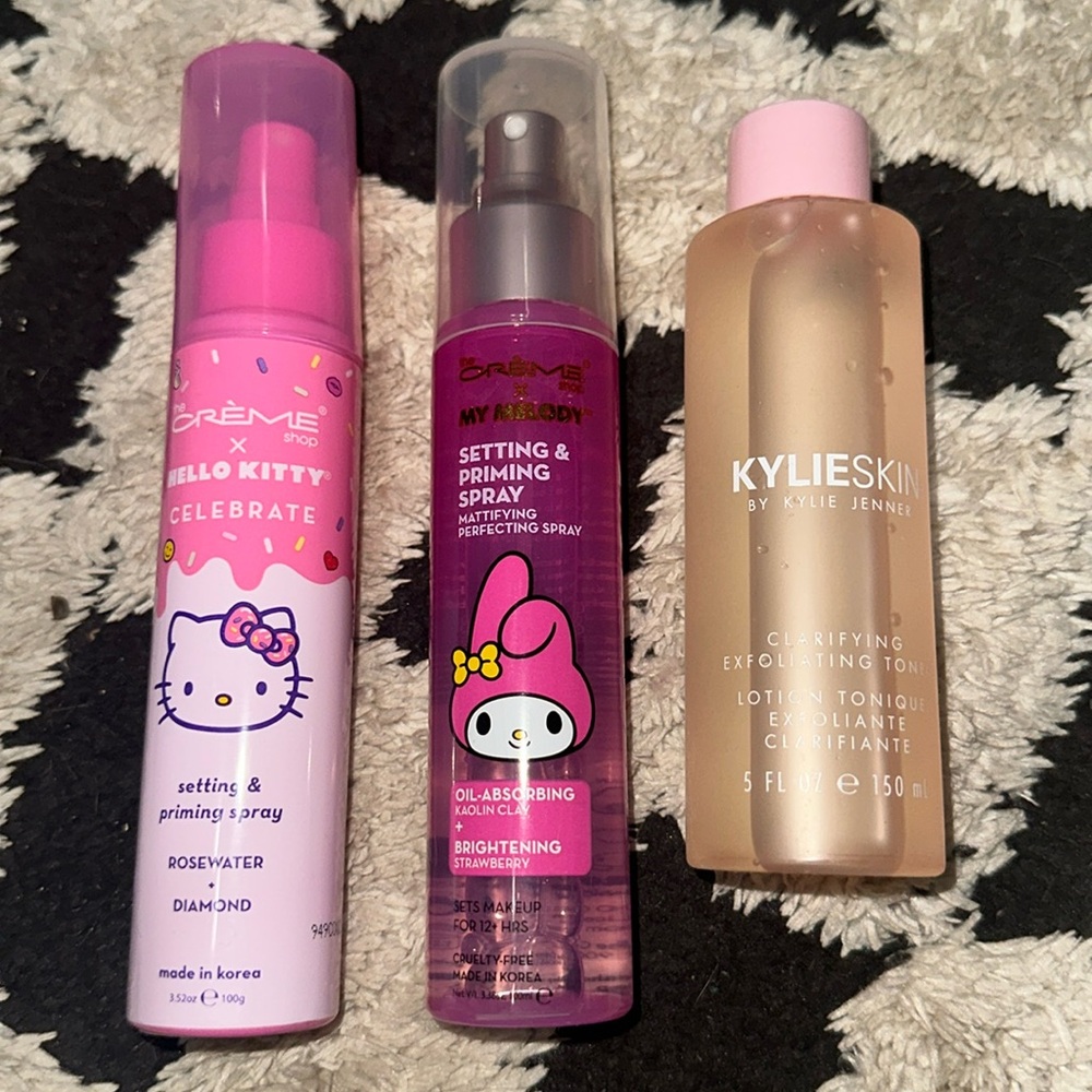 Kylie Skin Toner and Sanrio Creme Face Spray